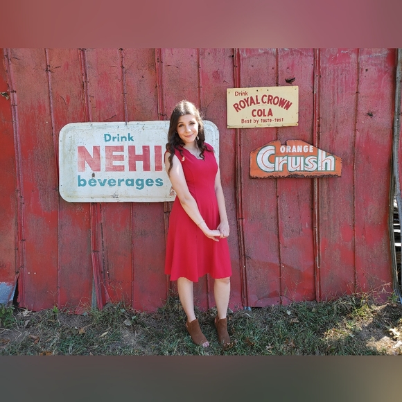 Lis Claiborne Red Dress - Picture 4 of 4